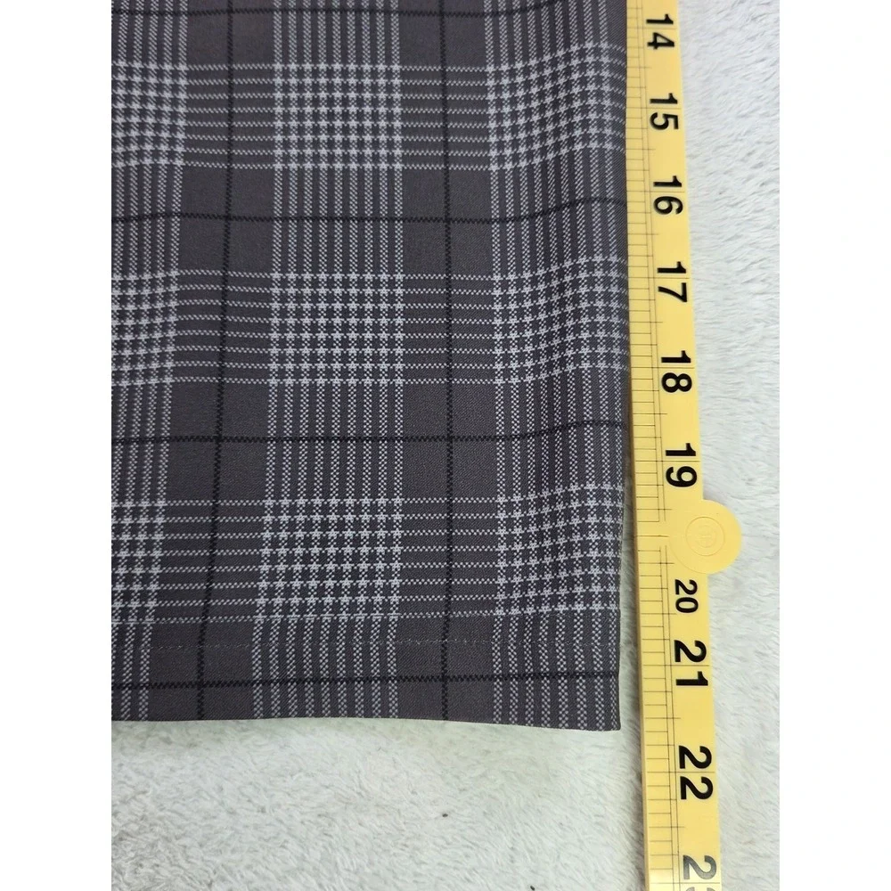 Pebble Beach Golf Shorts Mens 38 Gray Plaid Performance Stretch Casual...